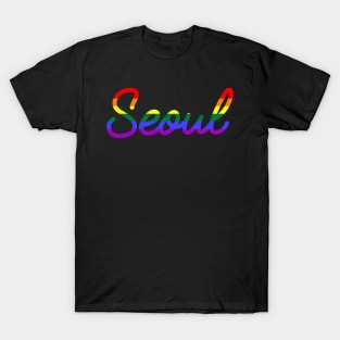 Seoul Pride Parade LGBT Rainbow Flag T-Shirt